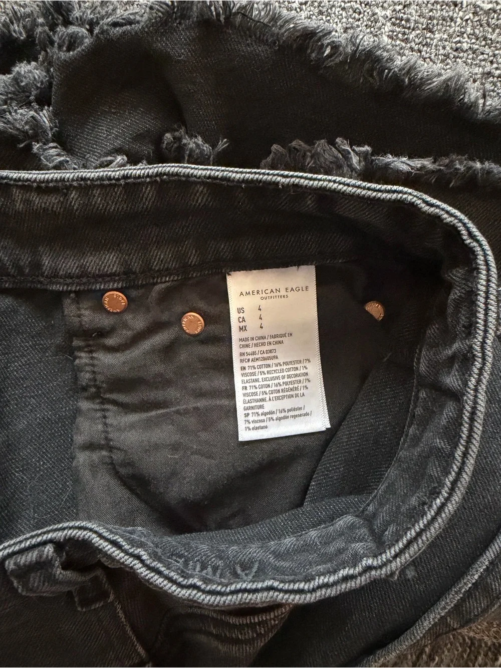American Eagle dark denim shorts